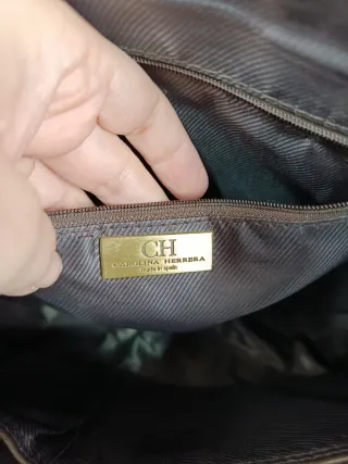 Bolso Carolina Herrera Marrón y Rojo