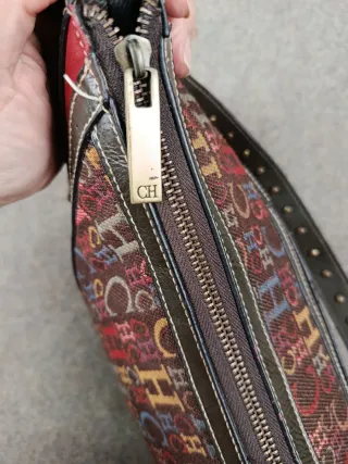 Bolso Carolina Herrera Marrón y Rojo