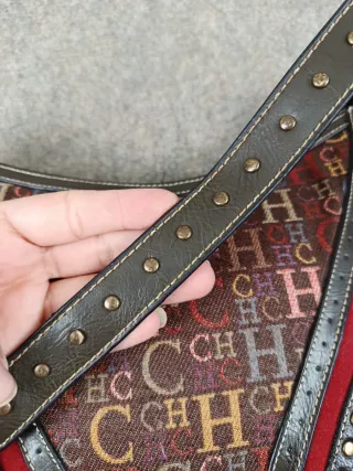 Bolso Carolina Herrera Marrón y Rojo