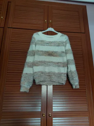 Jersey de pelo rayas multicolor