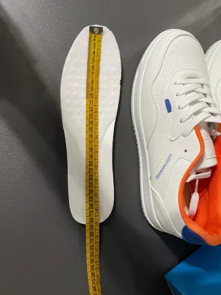 Leerd Sneakers Bianche Arancioni Taglia 44 Nuove