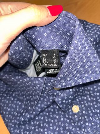 Camisa Pedro del Hierro azul marino estampada