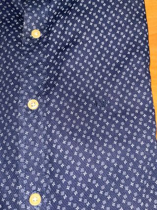 Camisa Pedro del Hierro azul marino estampada