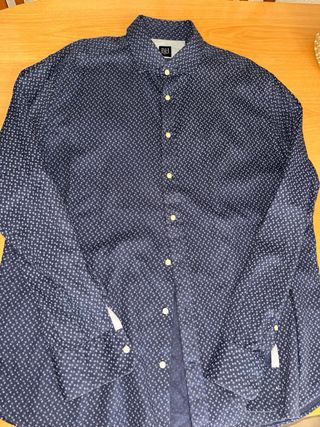 Camisa Pedro del Hierro azul marino estampada