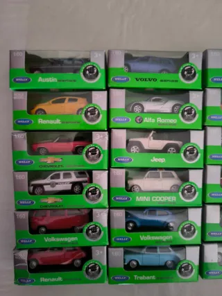 Colección Coches WELLY 1:60. 23 unidades. 4€c/u.