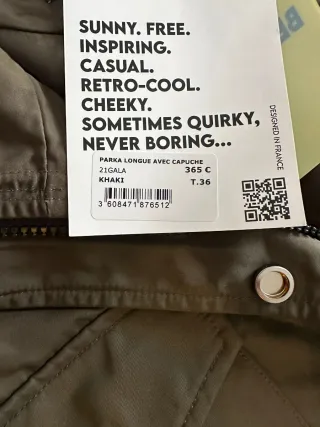 Parka Berenice impermeable larga Talla 36