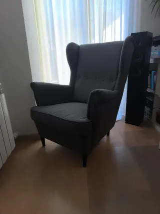 Sillón Orejero Ikea Strandmon Gris