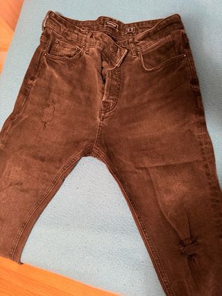 Vaqueros Pull&Bear negros desgastados Talla M