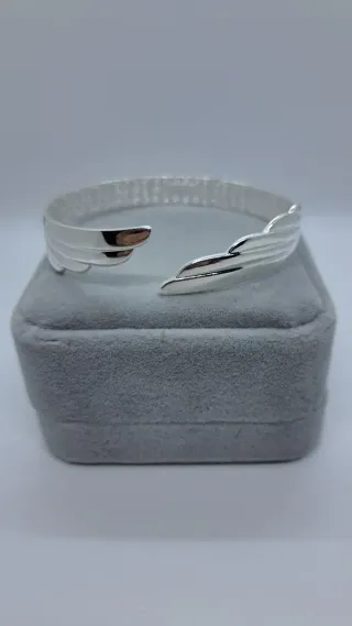 Brazalete Alas Plata 999 Plumas
