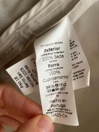 Gabardina Carolina Herrera Beige Mujer