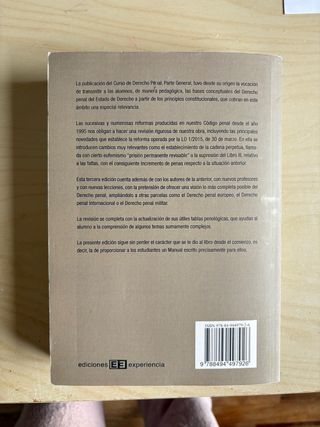 CURSO DE DERECHO PENAL: Parte General, 3ª edición