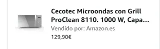 Microondas Grill Cecotec 28L