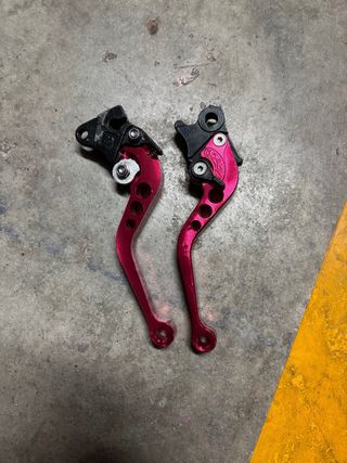 Manetas de moto rosas
