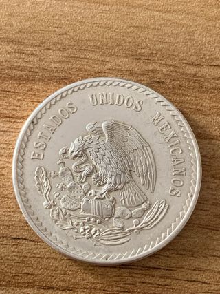 Moneda 5 Pesos México Cuauhtémoc 1948