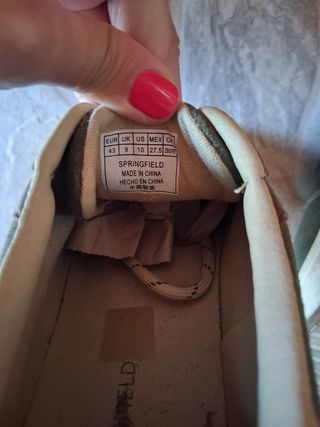 Zapatillas Springfield Talla 43 Verde/Marrón