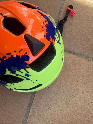 Casco Bicicleta Niño Naranja/Amarillo