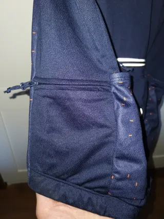 Maillot Triban Azul con Puntos Naranjas