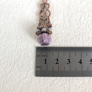 Collana in rame con pietre naturali e vetro Murano