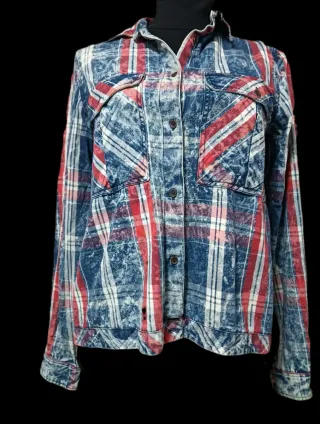 Sobrecamisa Tiffosi cuadros azul y rojo