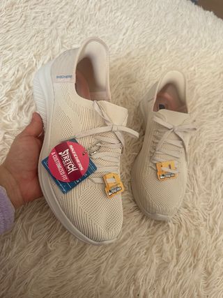 Zapatillas Skechers Mujer Talla 41 Beige