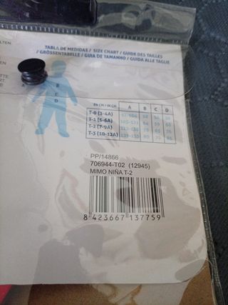 Disfraz Mimo Niña Fyasa Talla 7-9 Años