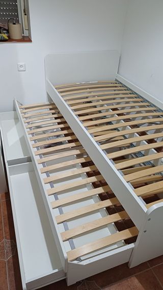 Cama nido blanca 90x200 IKEA SLÄKT