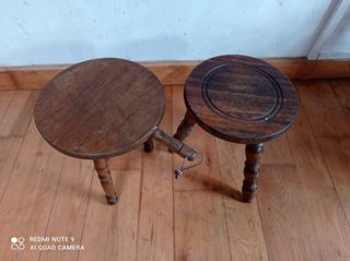3 Taburetes Franceses de Madera