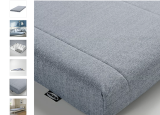 Colchão espuma firme azul claro 90x200 cm