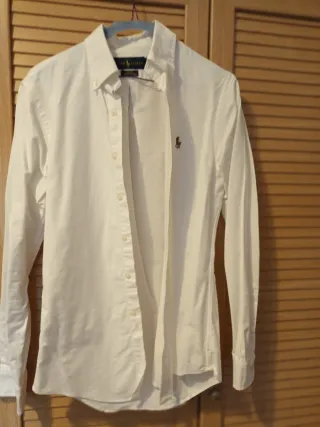 Camisa Polo Ralph Lauren blanca niño