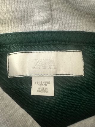 Chándal Zara niño verde y gris talla 11-12 (152cm)
