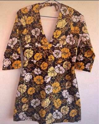 Vestido retro floral Zara