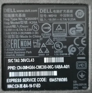 Dock Station Dell K20A