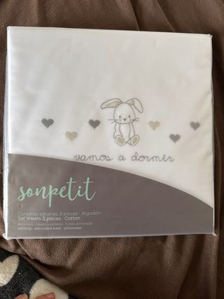 Conjunto sábanas minicuna sin abrir