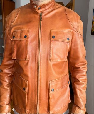 Chaqueta de cuero Imperio Clandestino Marrón