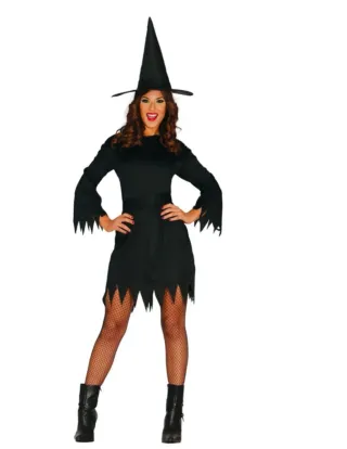 Disfraz Bruja Talla Única Negro