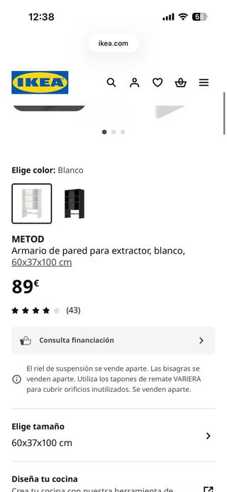 Armario de cocina para extractor IKEA