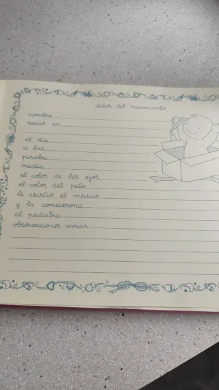 Diario de evolución y crecimiento del bebé