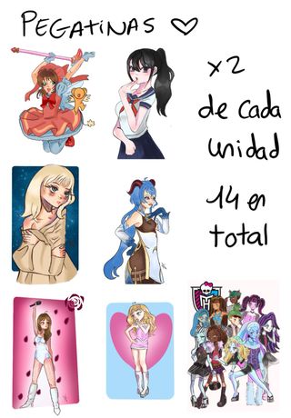 Pegatinas Anime y Monster High