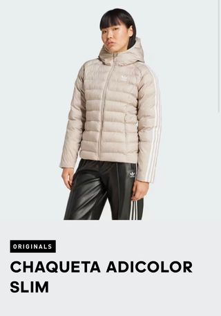 Chaqueta Adidas Adicolor Slim Talla S Beige