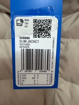 Chaqueta Adidas Adicolor Slim Talla S Beige