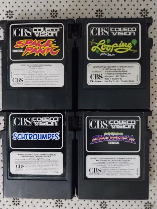 4 JUEGOS CBS COLECOVISION Space Panic, Looping.