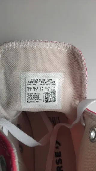 Zapatillas Converse Chuck Taylor Rosa Talla 38