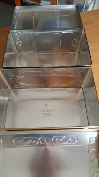 Lotto 5 scatole latta vintage rare