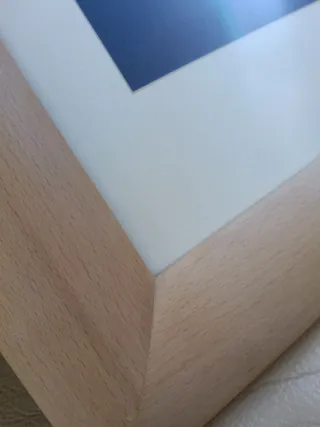 Cuadro Flor Amarilla Marco Roble