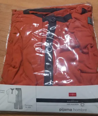 Pijama caballero Visto Bueno naranja