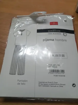 Pijama caballero Visto Bueno naranja