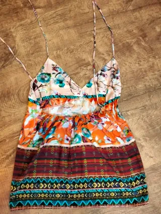 Canotta floreale donna