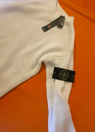 Maglioncino Stone Island Bianco Taglia M