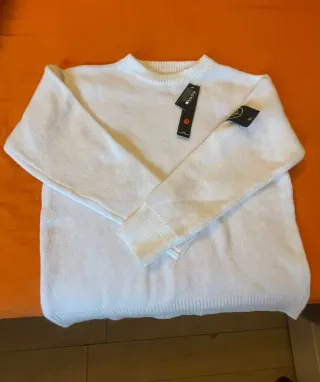 Maglioncino Stone Island Bianco Taglia M