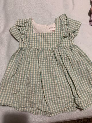 Vestido de niña a cuadros